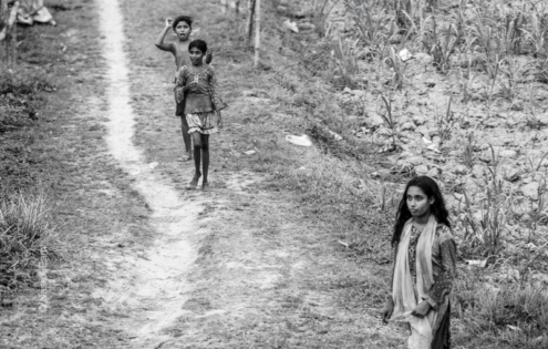 Barefoot Path: Three Girls - Fine Art Photography Print, Limited Edition Photography,  Museum-Quality Photography,  Contemporary Photography,  Art Photography for Sale