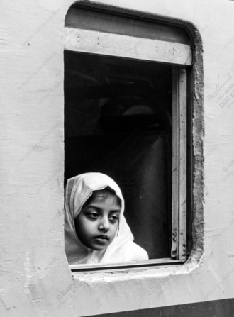 Girl at the Train Window - Fine Art Photography Print, Limited Edition Photography, Monochrome Photography,  Art Photography Print, Nasrul Eam