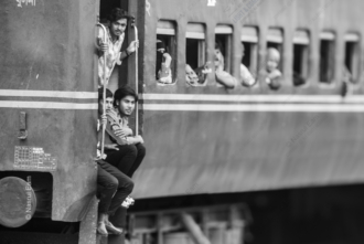 Train Passengers - Fine art photography print, monochrome photography, limited edition print, giclée print, train photography
