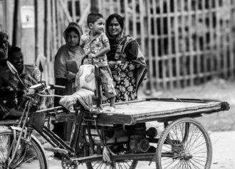 Family on a Flatbed