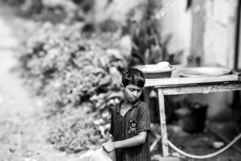 Boy with a Pail - Fine Art Photography Print, Limited Edition Photography, Monochrome Photography, Giclée Print,  Art Photography for Sale