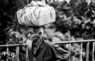 The Elder and His Burden - Fine Art Photography Print, Limited Edition Photography, Museum-Quality Photography, Black and White Photography, Documentary Photography