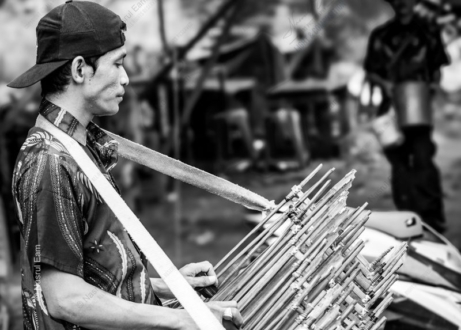 The Street Musician and His Angklung