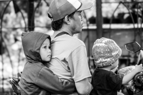 A Father's Back, A Child's Embrace