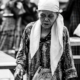 Elderly Woman in a Patterned Tunic