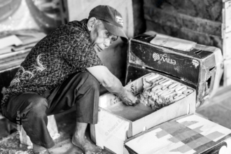 The Barefoot Craftsman with His Letters - Fine Art Photography Print, Limited Edition Print, Monochrome Photography, Art Photography, Photography Print