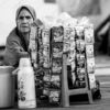 A Woman at Her Street Stall - Fine Art Photography Print, Limited Edition Photography, Black and White Photography, Documentary Photography, Art Photography for Sale