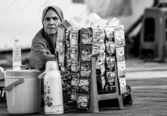 A Woman at Her Street Stall - Fine Art Photography Print, Limited Edition Photography, Black and White Photography, Documentary Photography, Art Photography for Sale