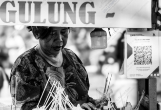 The Gulung Vendor at Her Stall - Fine Art Photography Print, Limited Edition Photography, Giclée Print, Black and White Photography, Museum-Quality Print