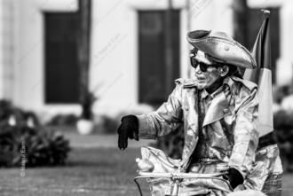 The Silver Performer at Rest - Fine Art Photography Print, Limited Edition Photography, Black and White Photography, Street Photography, Art Photography Print