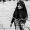 Girl with Embroidered Hijab - Fine Art Photography Print, Limited Edition Photography, Black and White Portrait,  Contemporary Art Photography,  Photography Art Print