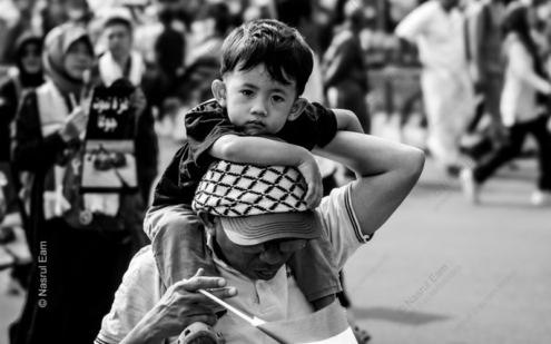 A Boy's Gaze Above the Throng - Fine Art Photography Prints, Limited Edition Photography, Luxury Photography Art, Black and White Photography,  Fine Art Prints