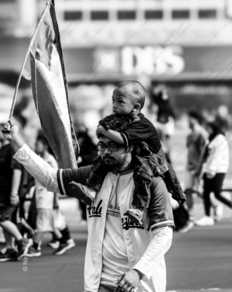 The Flag Bearer and His Son - Fine Art Photography Print, Limited Edition Print, Giclée Photography, Documentary Photography, Black and White Photography