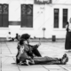 A Father and Child Seated in the Plaza