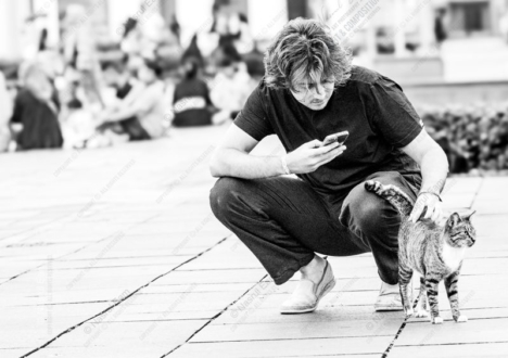 An Encounter in the Square - Fine Art Photography Print, Limited Edition Photography, Black and White Photography,  Contemporary Art Photography,  Museum-Quality Prints