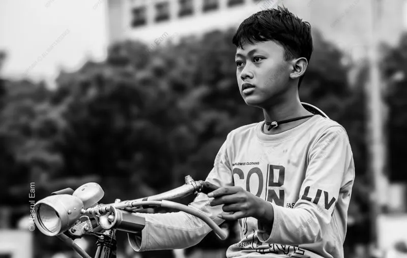 A Young Rider's Gaze