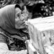 The Vendor's Upward Gaze - Fine Art Photography Print, Limited Edition Photography, Black and White Photography, Portrait Photography,  Art Photography for Sale