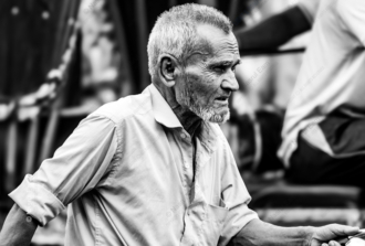 The Weathered Man in Profile