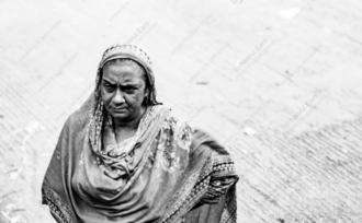 Woman on the Sun-Bleached Ground - Fine Art Photography Print, Limited Edition Photography, Giclée Print, Black and White Portrait, Art Photography Investment