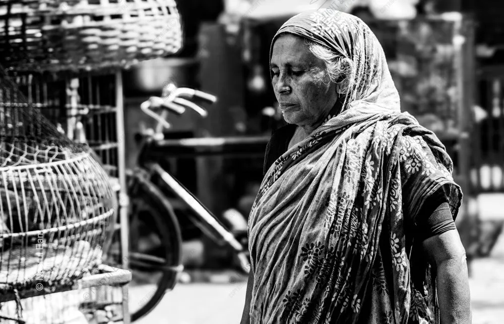 Woman with Bird Cages