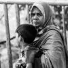 Mother and Son by the Iron Railing