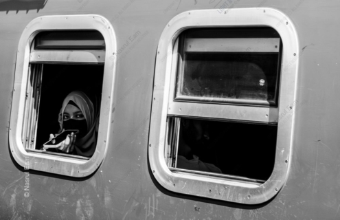 Gaze from a Passing Train