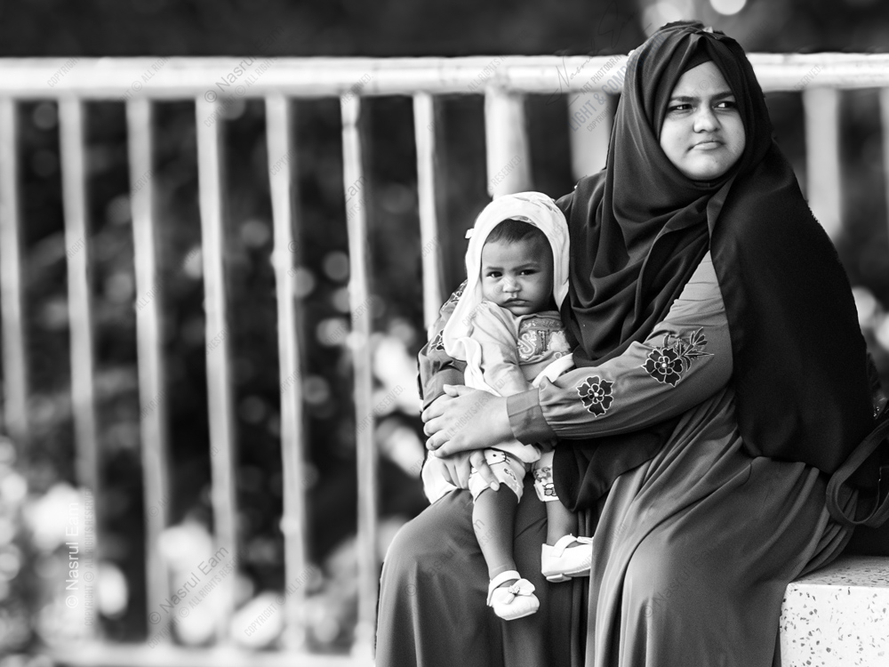 Mother and Child by the Railing