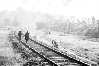 Two Companions on the Railway Line