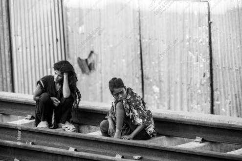 Two Girls on the Railway Tracks