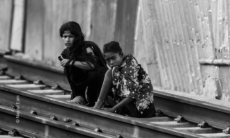 Two Girls on the Railway Line