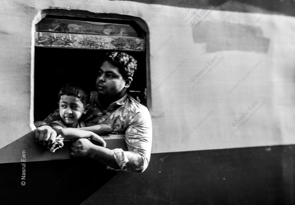 Father and Son at the Train Window