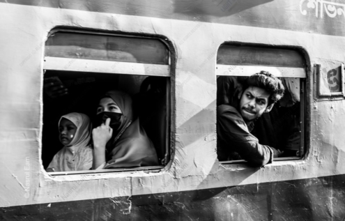 Travelers in Two Windows