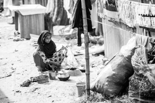 Daily Sustenance: A Woman's Focused Labor