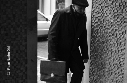 A Rainy Day by Fidan Nazim Qizi - Photojournalism, Photography Award, Black and White Photography, Rainy Day Photography, Photo of the Day