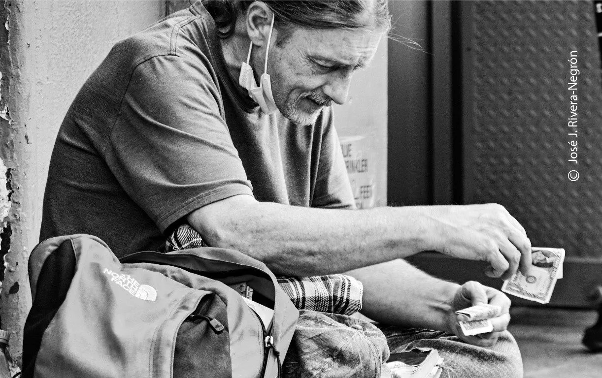 A Homeless on the Sidewalk by Jose Juniel Rivera-Negron - Street Photography, Photojournalism, Photo of the Day, Documentary Photography, Photography Awards