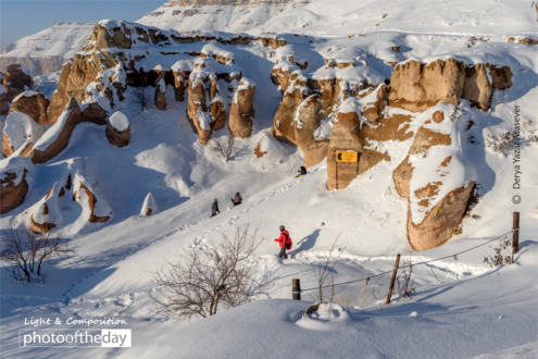 Walking in the Snow by Derya Yazar Atasever - Photojournalism, Winter Photography, Art Photography, Photography Awards, Photo of the Day